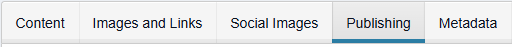 Publishing toolbar